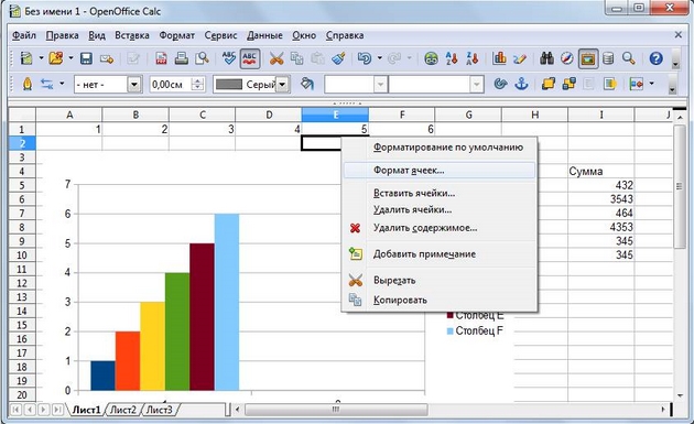 OpenOffice: Обработка электронных таблиц Excel