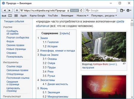 Safari: Внешний вид