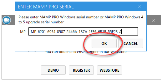 Активация MAMP